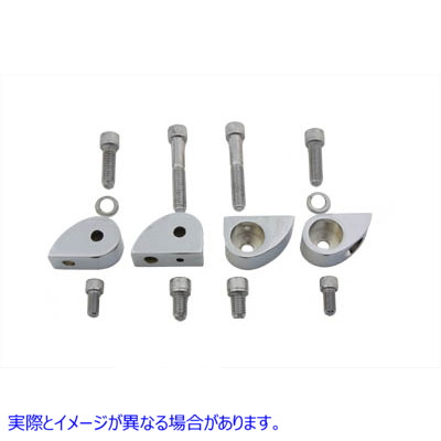 31-0202 クローム弾丸ランプ取り付けキット Chrome Bullet Lamp Mounting Kit 取寄せ Vツイン (検索用／