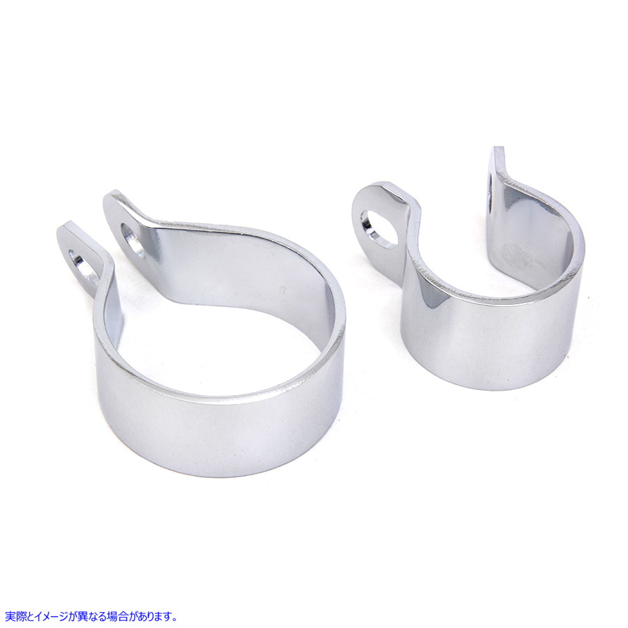 31-0229 フロントエキゾーストクロームクランプセット Front Exhaust Chrome Clamp Set 取寄せ Vツイン (検索用／