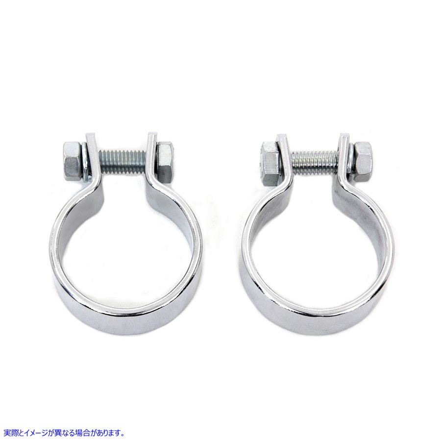 31-0270 クローム 1-5/8 インチマフラー本体とエンドクランプセット Chrome 1-5/8 inch Muffler Body and End Clamp Set 取寄せ