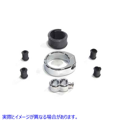 31-0296 Cable Clamp Chrome Throttle and Clutch 取寄せ Vツイン (検索用／ Motion Pro 11-0042