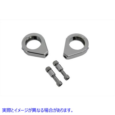 31-0300 クローム ターン シグナル クランプ キット 39mm フォーク Chrome Turn Signal Clamp Kit 39mm Forks 取寄せ Vツイン (