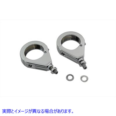 31-0334 39mm 溝付きウインカークランプセット 39mm Turn Signal Clamp Set with Grooves 取寄せ Vツイン (検索用／