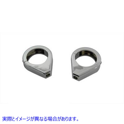 31-0346 クローム ウインカー クランプ キット 41mm フォーク Chrome Turn Signal Clamp Kit 41mm Forks 取寄せ Vツイン (検索用