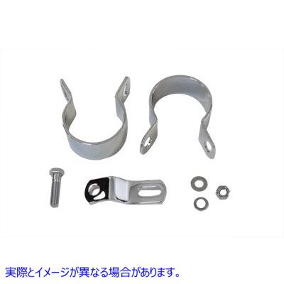 31-0556 エキゾーストマウントクランプキット クローム Exhaust Mount Clamp Kit Chrome 取寄せ Vツイン (検索用／