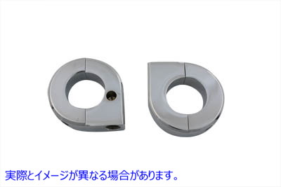 31-0695 クローム ユニバーサル マウント クランプ セット 1 インチ Chrome Universal Mount Clamp Set 1 inch 取寄せ Vツイン (