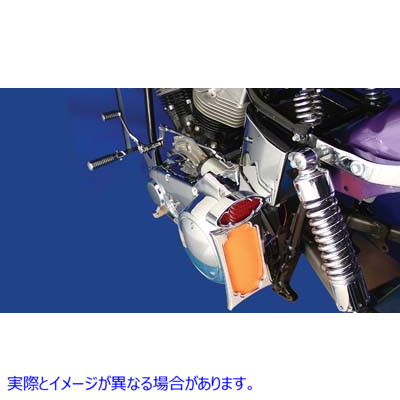 31-0856 クロームサイドマウントテールランプブラケット Chrome Side Mount Tail Lamp Bracket 取寄せ Vツイン (検索用／