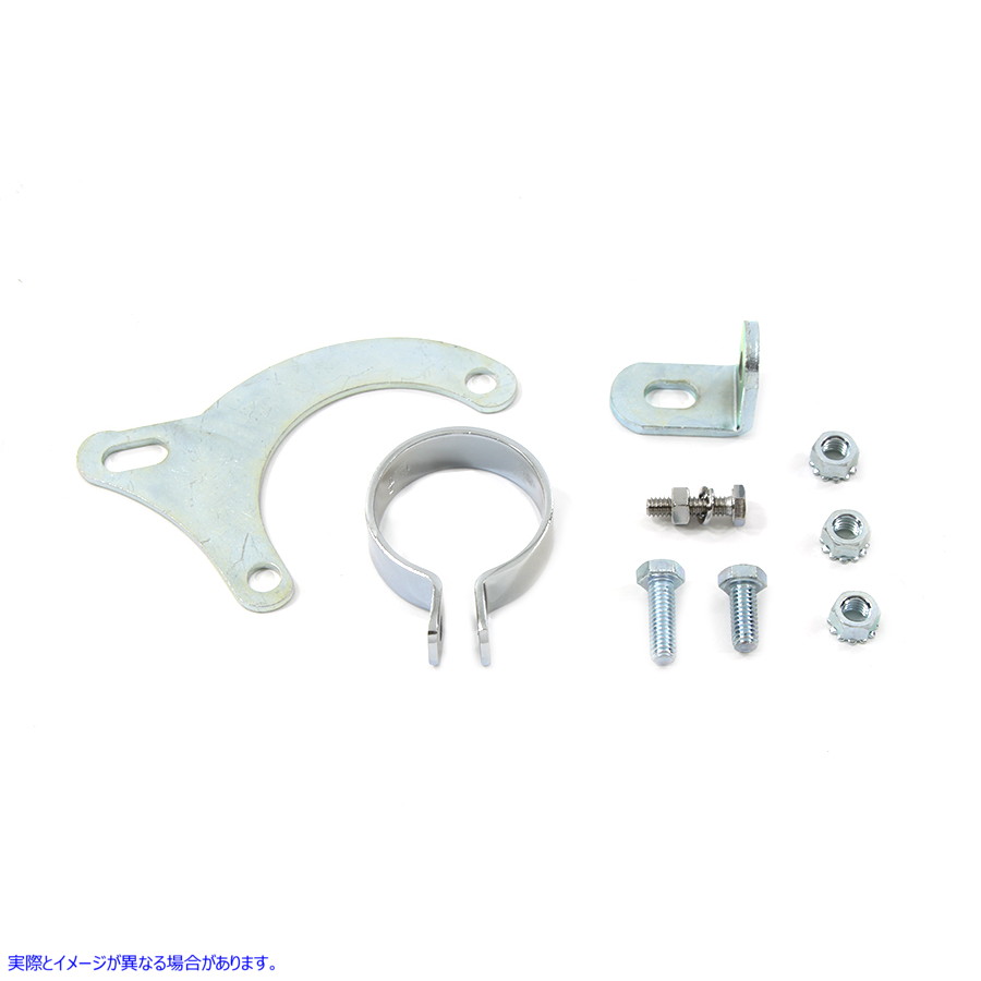 31-1069 エキゾーストクランプ＆ブラケットセット クローム Exhaust Clamp and Bracket Set Chrome 取寄せ Vツイン (検索用／