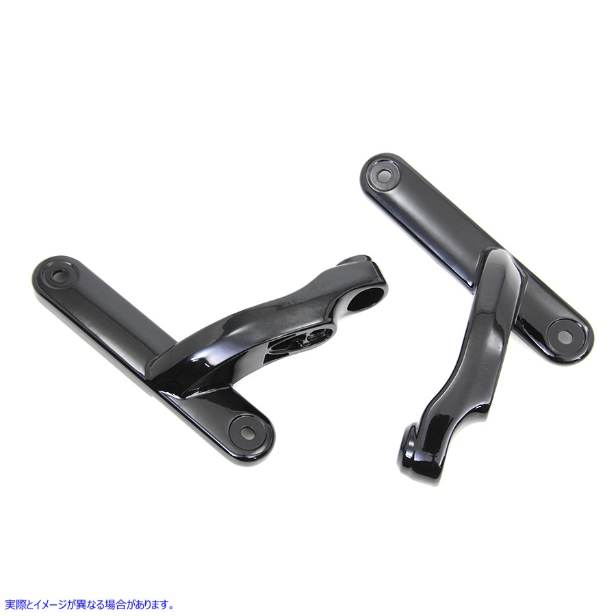 31-1343 ブラック スポットランプ ブラケット セット Black Spotlamp Bracket Set 取寄せ Vツイン (検索用／68000102 68000103