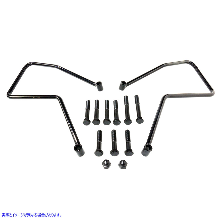 31-1571 ブラック サドルバッグ サポート セット 取寄せ Vツイン Black Saddlebag Support Set (検索用／90584-85