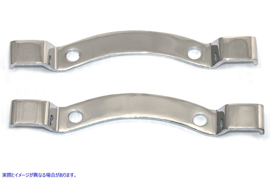 31-1987 シーシーバーパッド用クロームブラケットセット Chrome Bracket Set for Sissy Bar Pad 取寄せ Vツイン (検索用／52492-