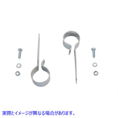 31-2101 クローム 1-3/4 インチ エキゾースト ハンガー クランプ セット Chrome 1-3/4 inch Exhaust Hanger Clamp Set 取寄せ V