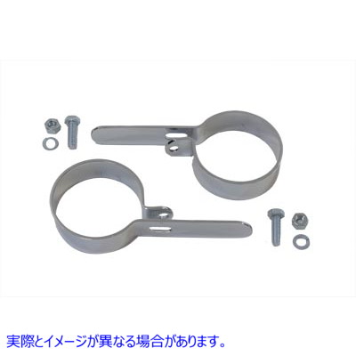 31-2107 クローム 2-3/4 インチ マフラー ハンガー クランプ セット Chrome 2-3/4 inch Muffler Hanger Clamp Set 取寄せ Vツイ