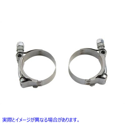 31-2110 エキゾーストクランプセット ステンレス 取寄せ Vツイン Exhaust Clamp Set Stainless Steel (検索用／