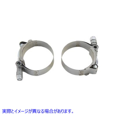 31-2111 ステンレス製六角ナット式エキゾーストクランプセット Stainless Steel Hex Nut Type Exhaust Clamp Set 取寄せ Vツイン