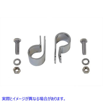 31-2131 クローム1インチマフラークランプセット Chrome 1 inch Muffler Clamp Set 取寄せ Vツイン (検索用／