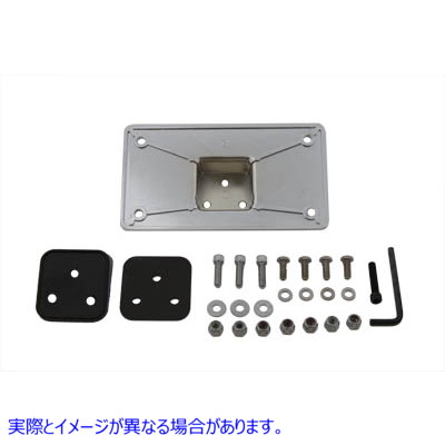 31-3943 ナンバー プレート フレーム ブラケット キット クローム License Plate Frame Bracket Kit Chrome 取寄せ Vツイン (検