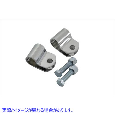 31-3974 クローム ウインカー クランプ 取寄せ Vツイン Chrome Turn Signal Clamps (検索用／68795-68