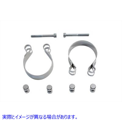 31-4039 クロームアレンタイプエキゾーストクランプセット Chrome Allen Type Exhaust Clamp Set 取寄せ Vツイン (検索用／