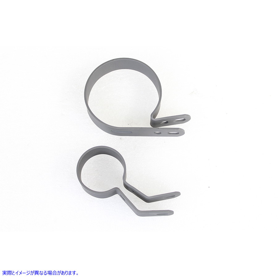 31-4085 パーカーライズドマフラークランプセット 取寄せ Vツイン Parkerized Muffler Clamp Set (検索用／