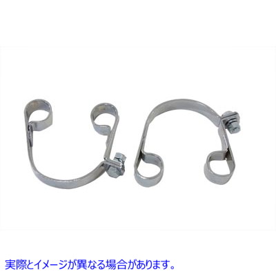 31-9976 クロームマフラークランプセット Chrome Muffler Clamp Set 取寄せ Vツイン (検索用／ Paughco 725I