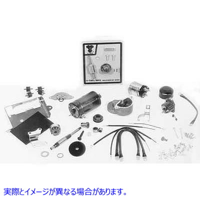 32-0010 プレストライト クローム エレクトリック スターター キット Prestolite Chrome Electric Starter Kit 取寄せ Vツイン (