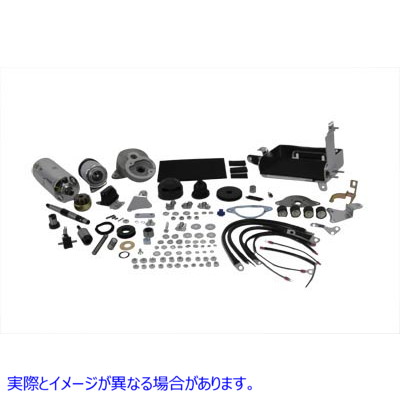 32-0013 プレストライト クローム エレクトリック スターター キット 取寄せ Vツイン Prestolite Chrome Electric Starter Kit (