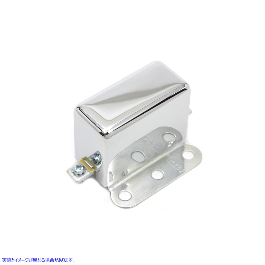 32-0067 クロムそっくりの 6 ボルト 3 ブラシ リレー 取寄せ Vツイン Chrome Look-A-Like 6 Volt 3-Brush Relay (検索用／74750-