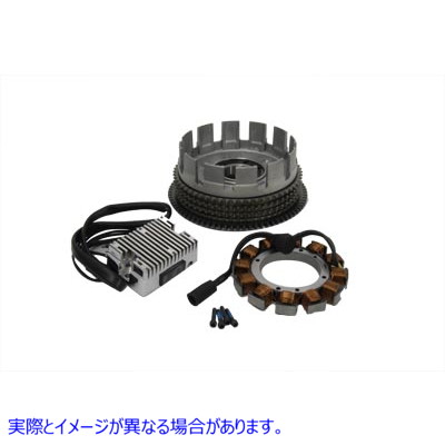 32-0473 オルタネーター 19 アンペア充電システム キット クローム Alternator 19 Amp Charging System Kit Chrome 取寄せ Vツイ