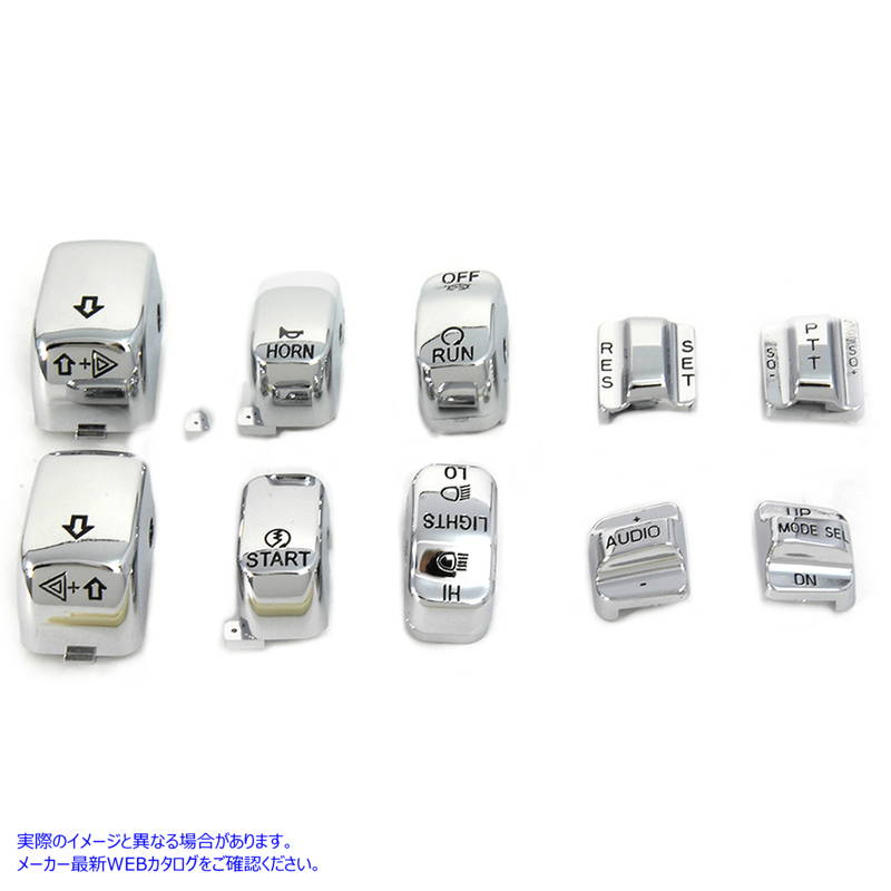 32-0564 クロームスイッチカバーセット Chrome Switch Cover Set 取寄せ Vツイン (検索用／71802-03