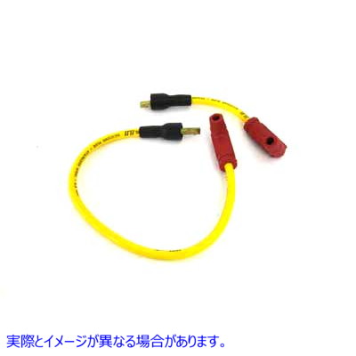 32-0655 アクセルイエロー 8.8mm スパークプラグワイヤーセット 取寄せ Vツイン Accel Yellow 8.8mm Spark Plug Wire Set (検索