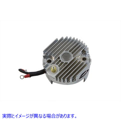 32-0785 高出力のクローム 12 ボルト レギュレーター エンド カバー 取寄せ Vツイン Chrome 12 Volt Regulator End Cover with H