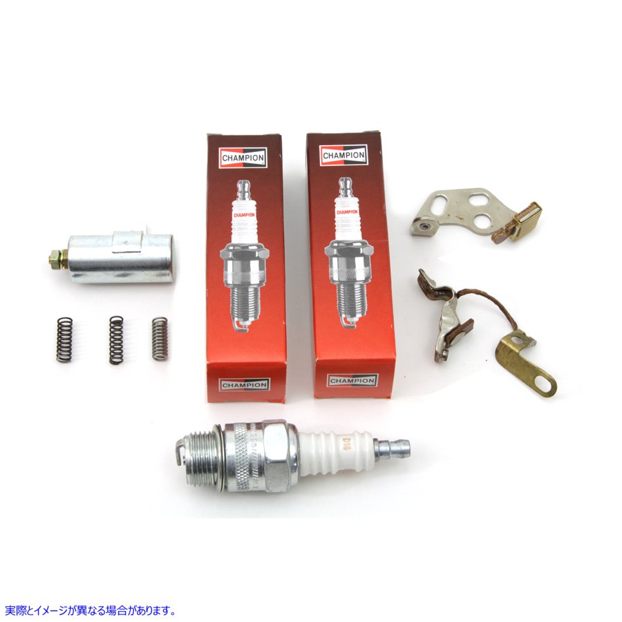 32-1113 チャンピオンスパークプラグ付き点火チューンアップキット 取寄せ Vツイン Ignition Tune Up Kit with Champion Spark P
