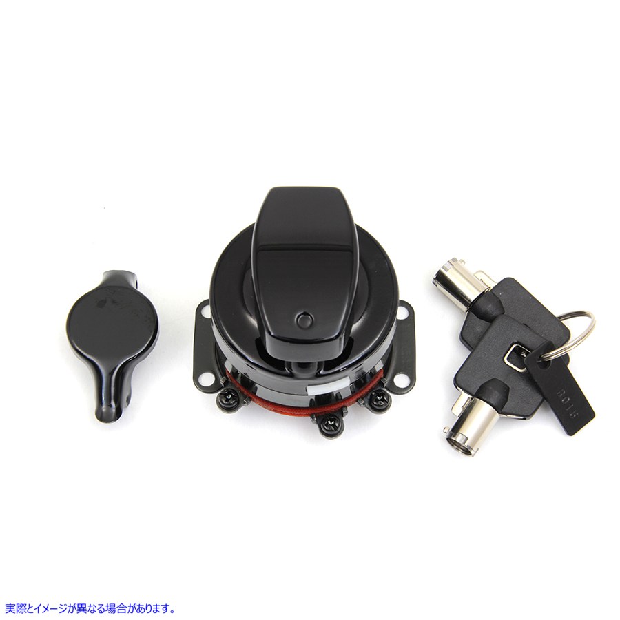 32-1696 ヒンジイグニッションスイッチ 6端子 グロスブラック Hinge Ignition Switch 6 Terminal Gloss Black 取寄せ Vツイン (