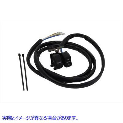 32-7003 ハンドルバースイッチディマーとホーンブラック Handlebar Switch Dimmer and Horn Black 取寄せ Vツイン (検索用／7159