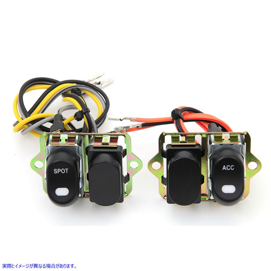 32-7017 ロッカースタイル LED フェアリング スイッチ キット ブラック Rocker Style LED Fairing Switch Kit Black 取寄せ Vツ