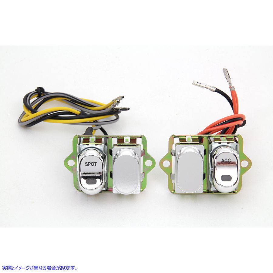 32-7022 ロッカー スタイル LED フェアリング スイッチ キット クローム Rocker Style LED Fairing Switch Kit Chrome 取寄せ V