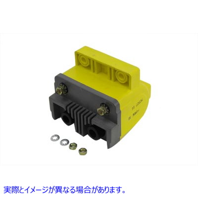 32-7771 ポイント点火用イエロースーパーコイル 取寄せ Vツイン Yellow Super Coil for Points Ignition (検索用／ Accel 140406