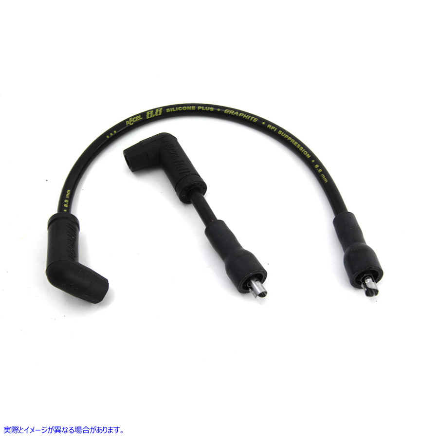 32-8043 アクセルブラック 8.8mm スパークプラグワイヤーセット 取寄せ Vツイン Accel Black 8.8mm Spark Plug Wire Set (検索用