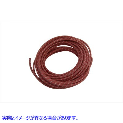 32-8095 赤色 25 フィート布被覆ワイヤー Red 25' Cloth Covered Wire 取寄せ Vツイン (検索用／