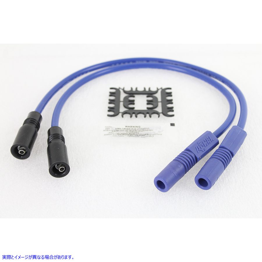 32-9183 Accel 8mm S/S スパイラルコア点火ワイヤーセット ブルー Accel 8mm S/S Spiral Core Ignition Wire Set Blue 取寄せ V