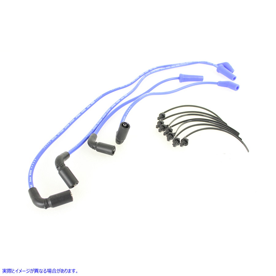 32-9191 Accel 8mm S/S スパイラルコア点火ワイヤーセット ブルー Accel 8mm S/S Spiral Core Ignition Wire Set Blue 取寄せ V