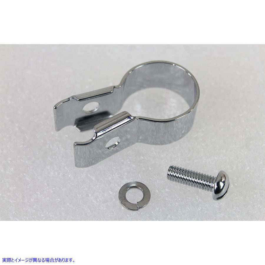 3239-4 フロントブレーキケーブルハンドルバークリップクローム 取寄せ Vツイン Front Brake Cable Handlebar Clip Chrome (検索