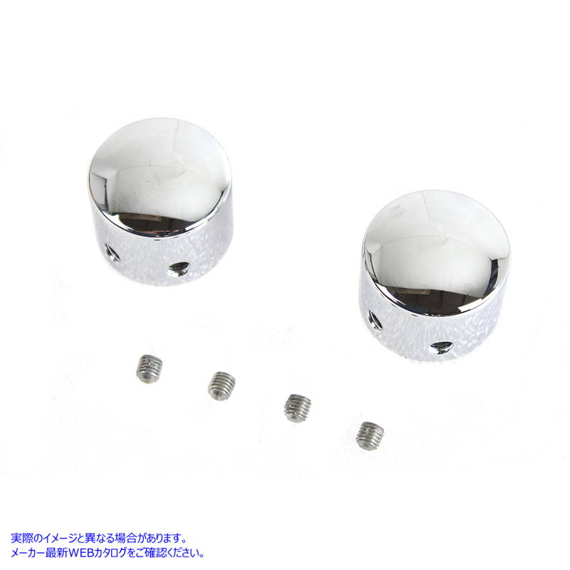 3274-2 ドーム型フロントアクスルカバーセット クロームメッキ Domed Front Axle Cover Set Chrome Plated 取寄せ Vツイン (検索