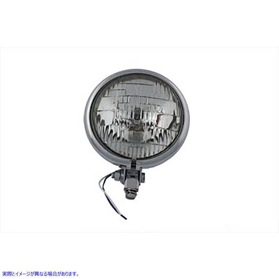 33-0001 5-3/4 インチ丸型ヘッドランプ アセンブリ クローム 5-3/4 inch Round Headlamp Assembly Chrome 取寄せ Vツイン (検索