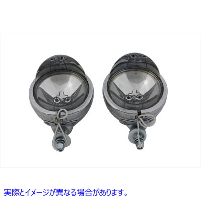 33-0017 4-1/2 インチ スポットランプ セット バイザー付き 4-1/2 inch Spotlamp Set with Visor 取寄せ Vツイン (検索用／