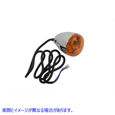 33-0046 クローム ウインカー アセンブリ フロント右または左 Chrome Turn Signal Assembly Front Right or Left 取寄せ Vツイン