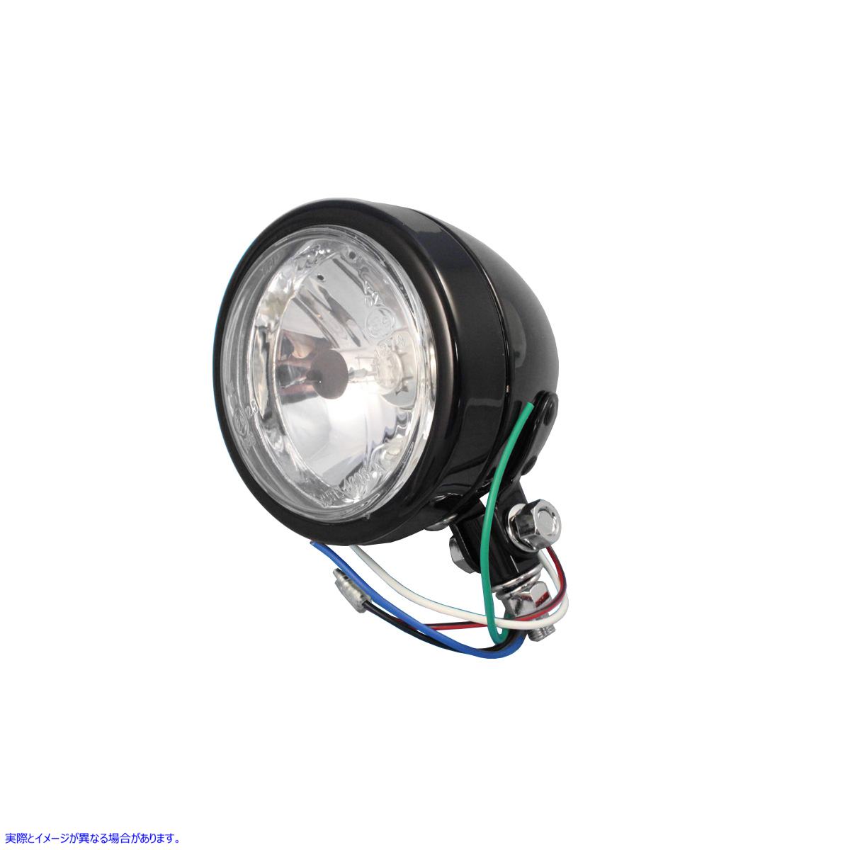 33-0077 4 インチ丸型ヘッドランプ 12 ボルト 4 inch Round Headlamp 12 Volt 取寄せ Vツイン (検索用／