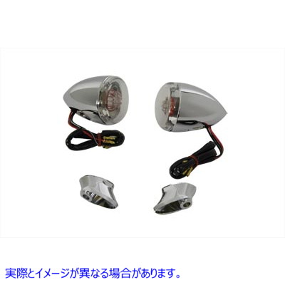 33-0091 リアウインカーキット クリアレンズ レッドLED Rear Turn Signal Kit Clear Lens Red LED 取寄せ Vツイン (検索用／