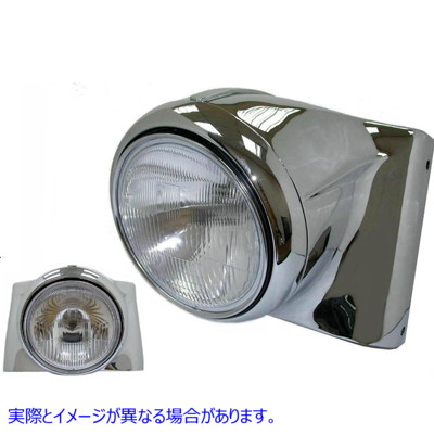 33-0092 クローム 7 インチ ヘッドランプ カウル キット 取寄せ Vツイン Chrome 7 inch Headlamp Cowl Kit (検索用／