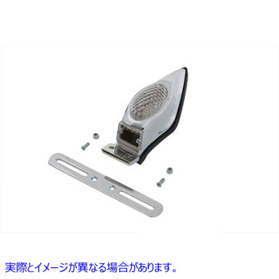 33-0198 クロームティアドロップLEDテールランプ クリアレンズ Chrome Teardrop LED Tail Lamp Clear Lens 取寄せ Vツイン (検索